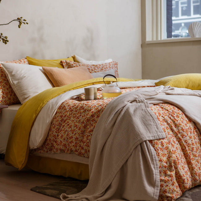 WASHED COTTON dekbedovertrek XL | cream tan WASHED COTTON dekbedovertrek XL | cream tan