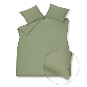 WASHED COTTON dekbedovertrek | smoke green WASHED COTTON dekbedovertrek | smoke green