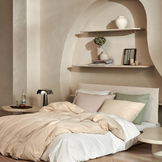 Cotton Breeze dekbedovertrekset | stone Cotton Breeze dekbedovertrekset | stone