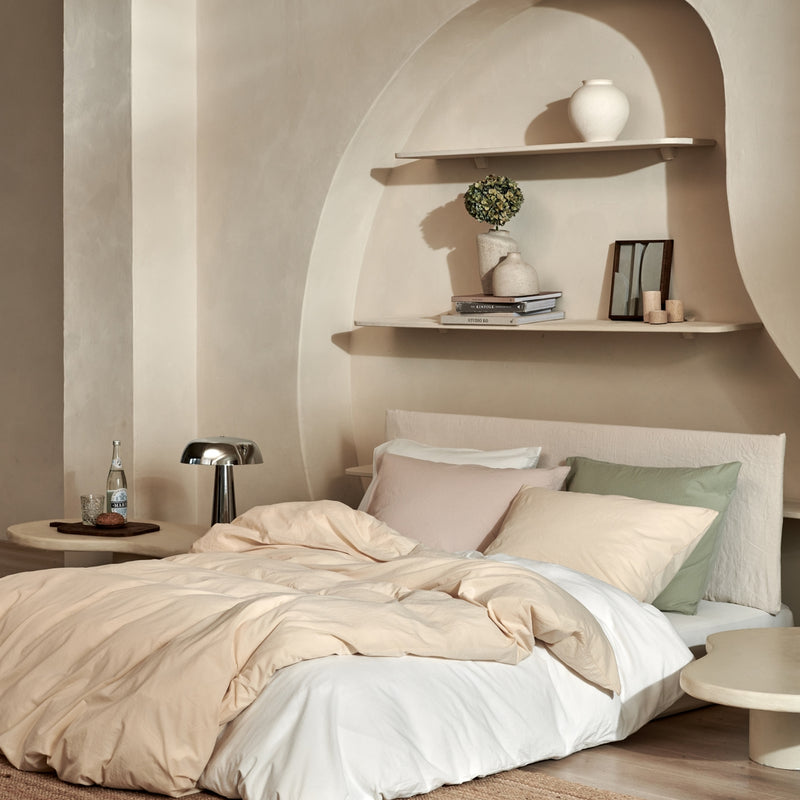 Cotton Breeze dekbedovertrekset | smoke green