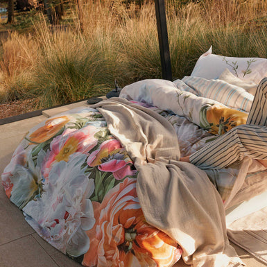 FLEUR FESTIVE dekbedovertrekset | cream tan FLEUR FESTIVE dekbedovertrekset | cream tan