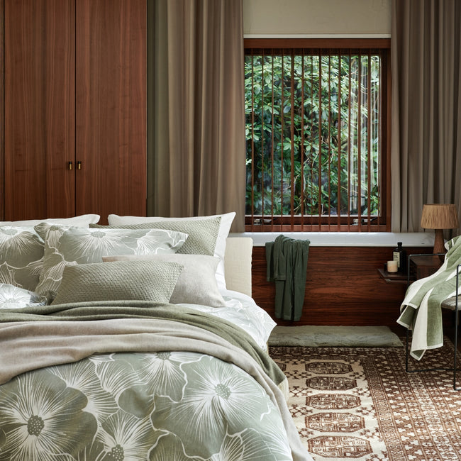 BLOOMLINE XL dekbedovertrekset | pistache BLOOMLINE XL dekbedovertrekset | pistache