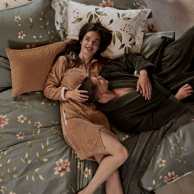 FLEURINE dekbedovertrekset | cream tan