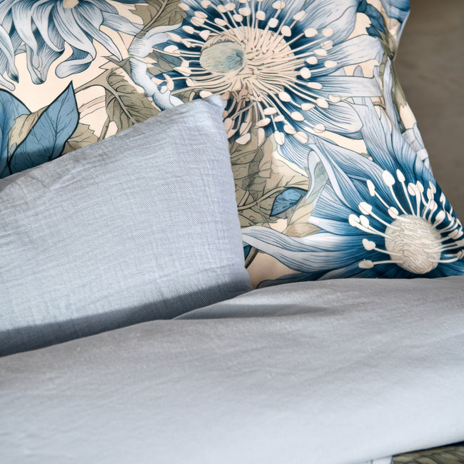 BLUE WANDER dekbedovertrekset | pearl blue BLUE WANDER dekbedovertrekset | pearl blue