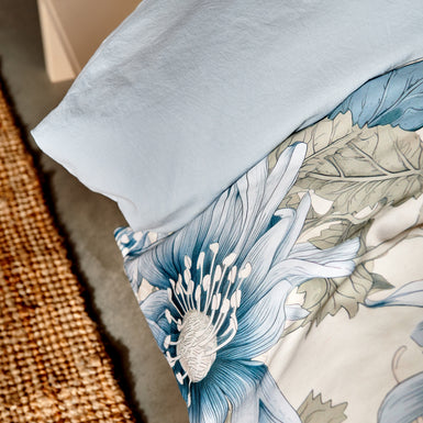 BLUE WANDER dekbedovertrekset | pearl blue BLUE WANDER dekbedovertrekset | pearl blue