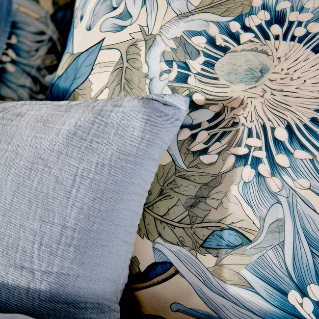 BLUE WANDER dekbedovertrekset | pearl blue BLUE WANDER dekbedovertrekset | pearl blue