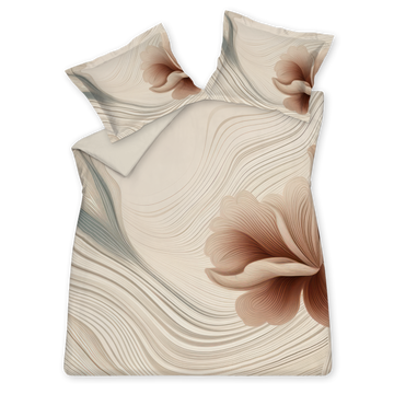 FLOWING dekbedovertrekset | cream tan FLOWING dekbedovertrekset | cream tan