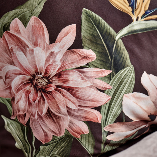 PARADISE BLOOM XL dekbedovertrekset | dark chocolate PARADISE BLOOM XL dekbedovertrekset | dark chocolate