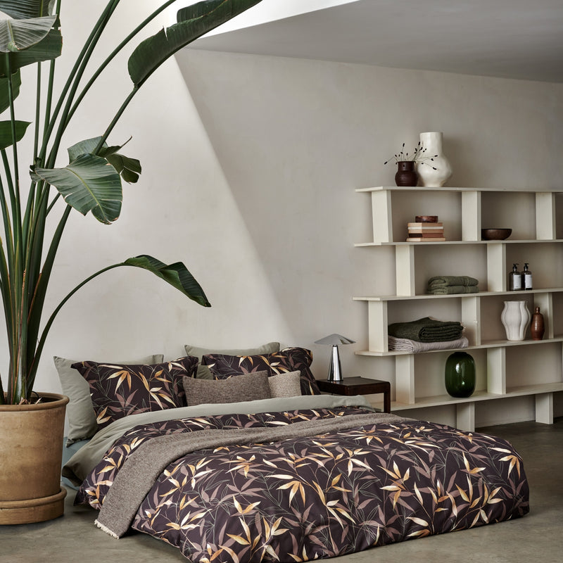 ZEN GARDEN XL dekbedovertrekset | dark chocolate