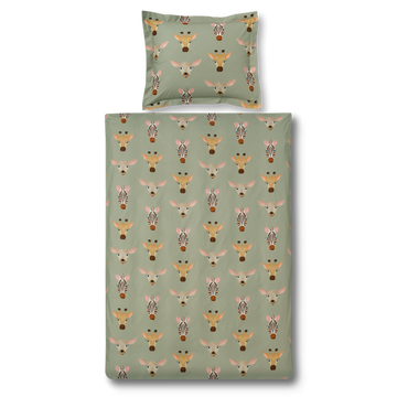 WILDLIFE KIDS dekbedovertrek | light olive WILDLIFE KIDS dekbedovertrek | light olive