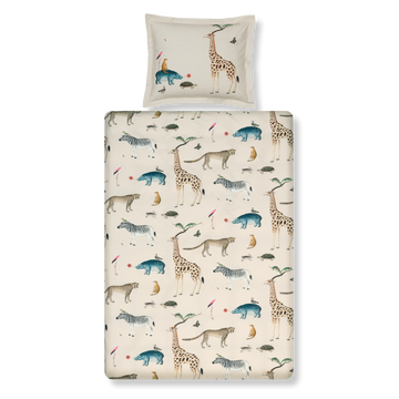 WILD ANIMALS dekbedovertrek | cream tan WILD ANIMALS dekbedovertrek | cream tan