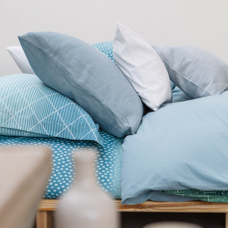 DROPS dekbedovertrek | pearl blue