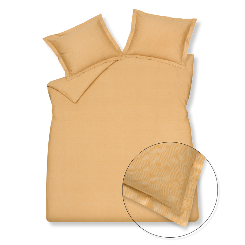 GEOMETRICAL dekbedovertrek | apricot blush