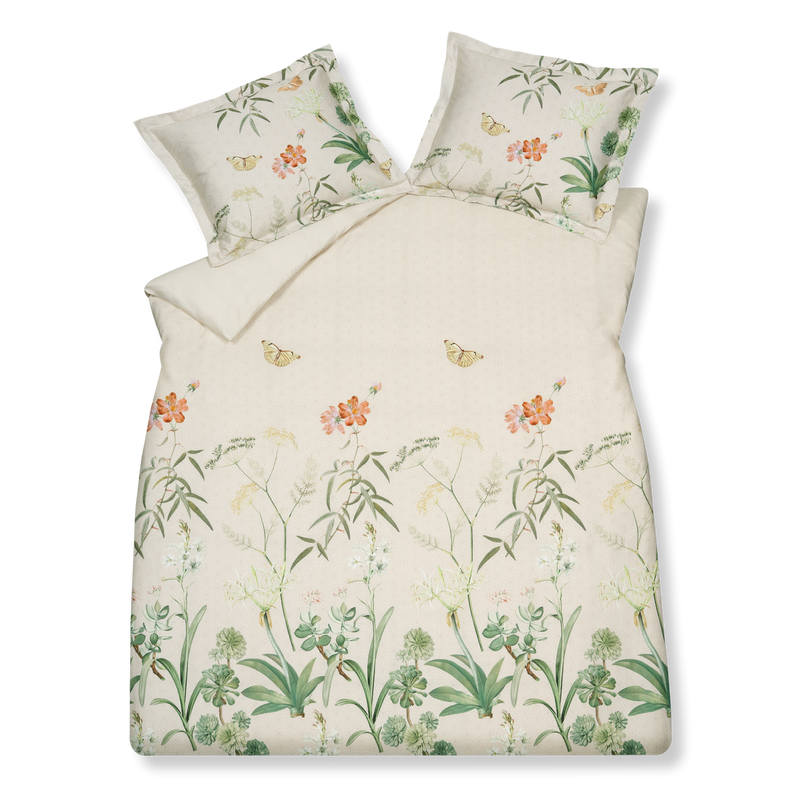 FLOWER GARDEN dekbedovertrek | cream tan