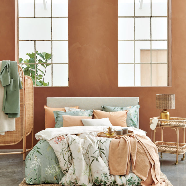 FLOWER GARDEN dekbedovertrek | cream tan FLOWER GARDEN dekbedovertrek | cream tan