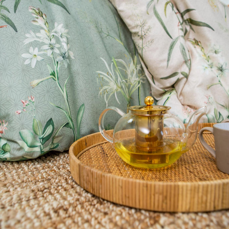 FLOWER GARDEN dekbedovertrek | cream tan