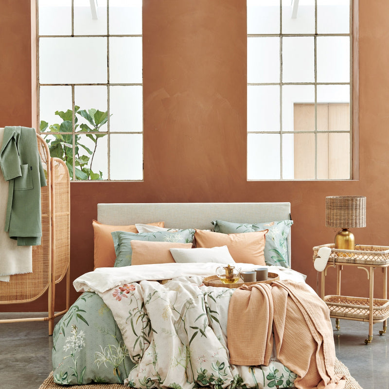 FLOWER GARDEN dekbedovertrek | smoke green