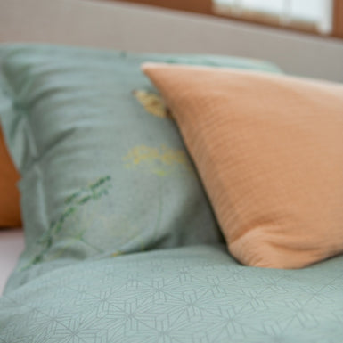 FLOWER GARDEN dekbedovertrek | smoke green FLOWER GARDEN dekbedovertrek | smoke green