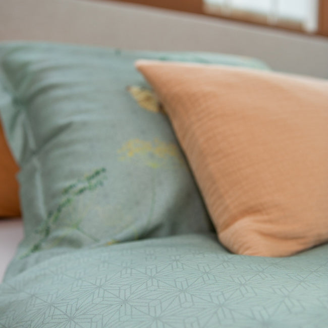 FLOWER GARDEN dekbedovertrek | smoke green FLOWER GARDEN dekbedovertrek | smoke green