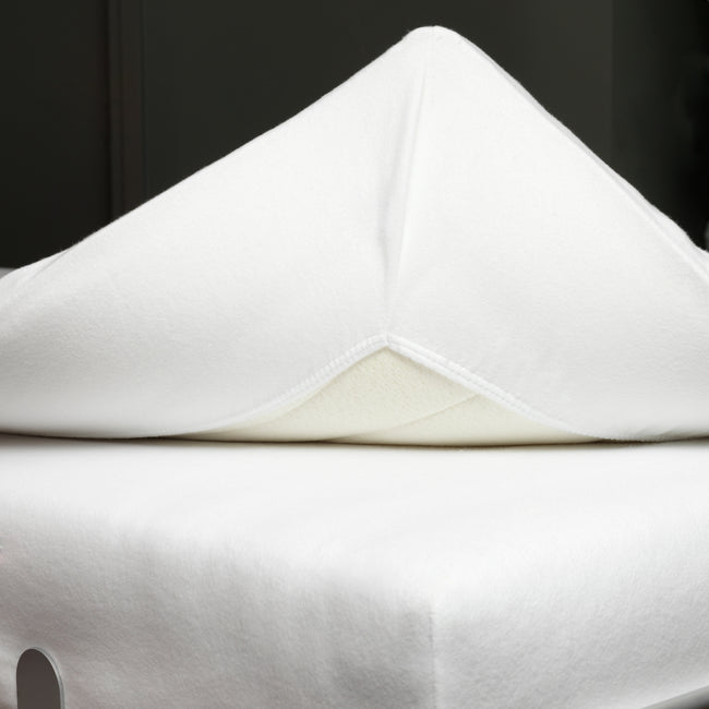 MOLTON STRETCH GOTS split-topper hoeslaken | white MOLTON STRETCH GOTS split-topper hoeslaken | white