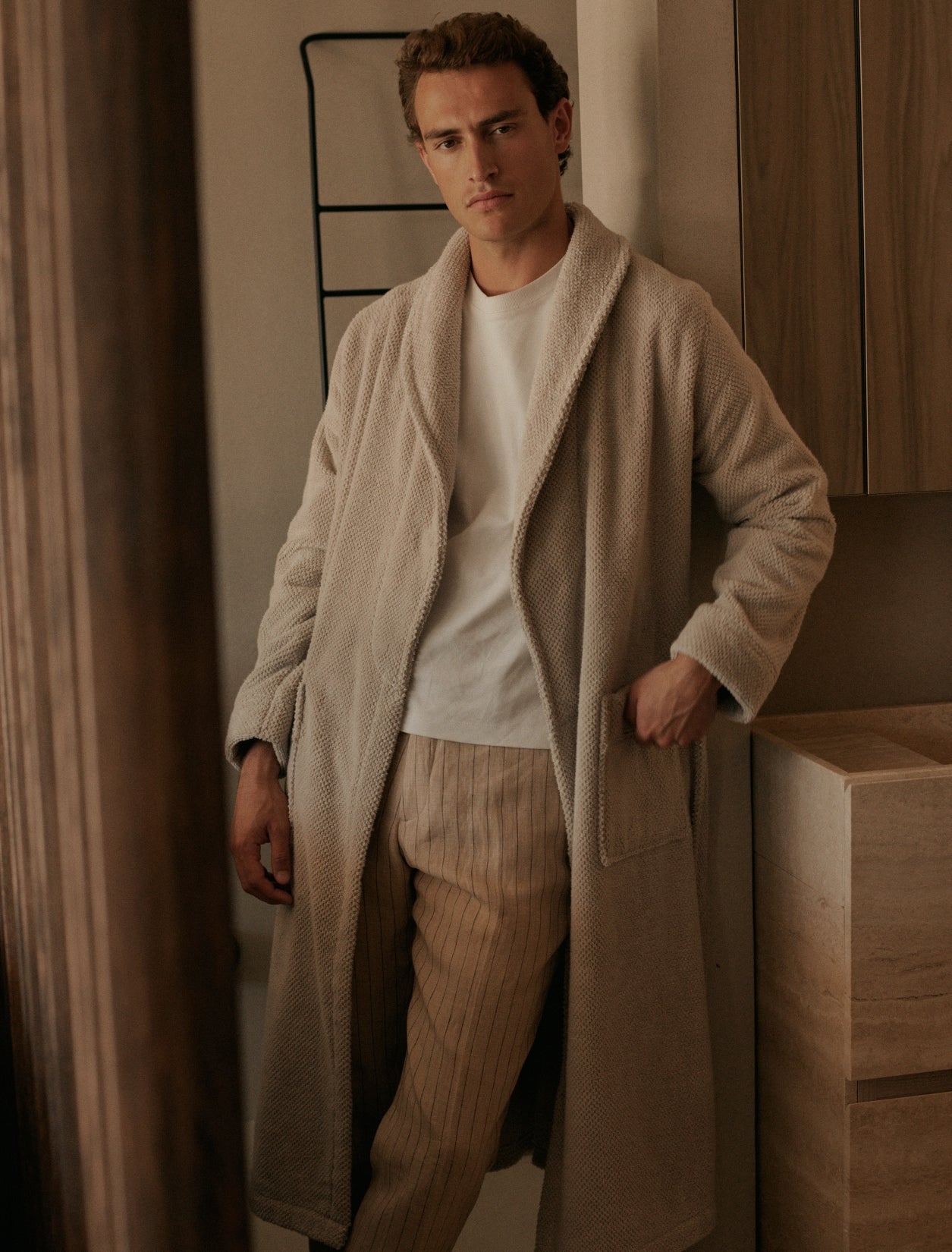 HUDSON badjas | stone