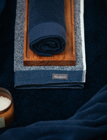 HOME UNI badlaken | blue ink