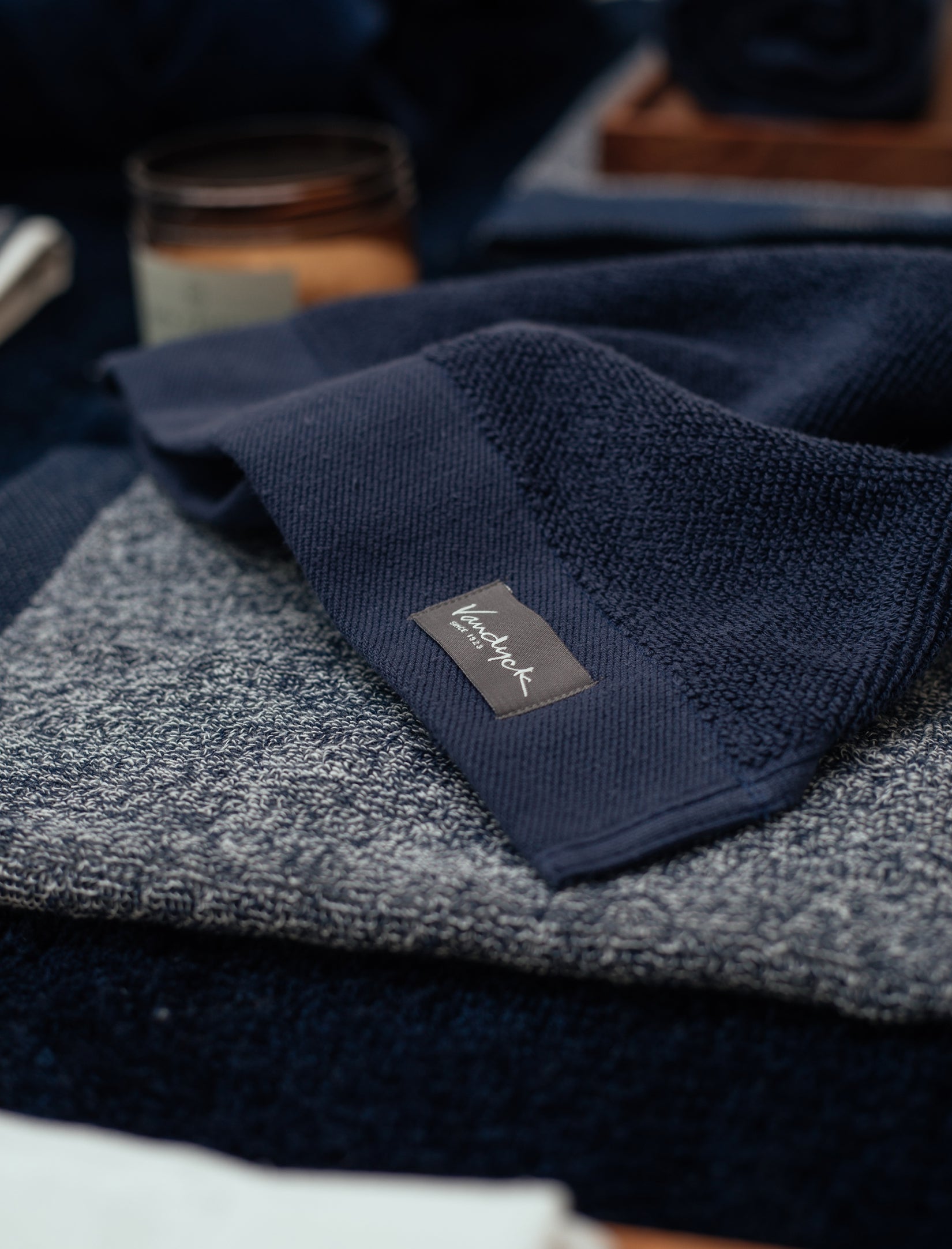 HOME UNI badlaken | blue ink