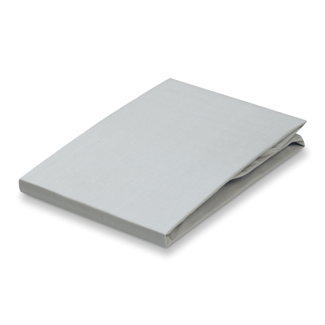 PERCALE hoeslaken | silver grey