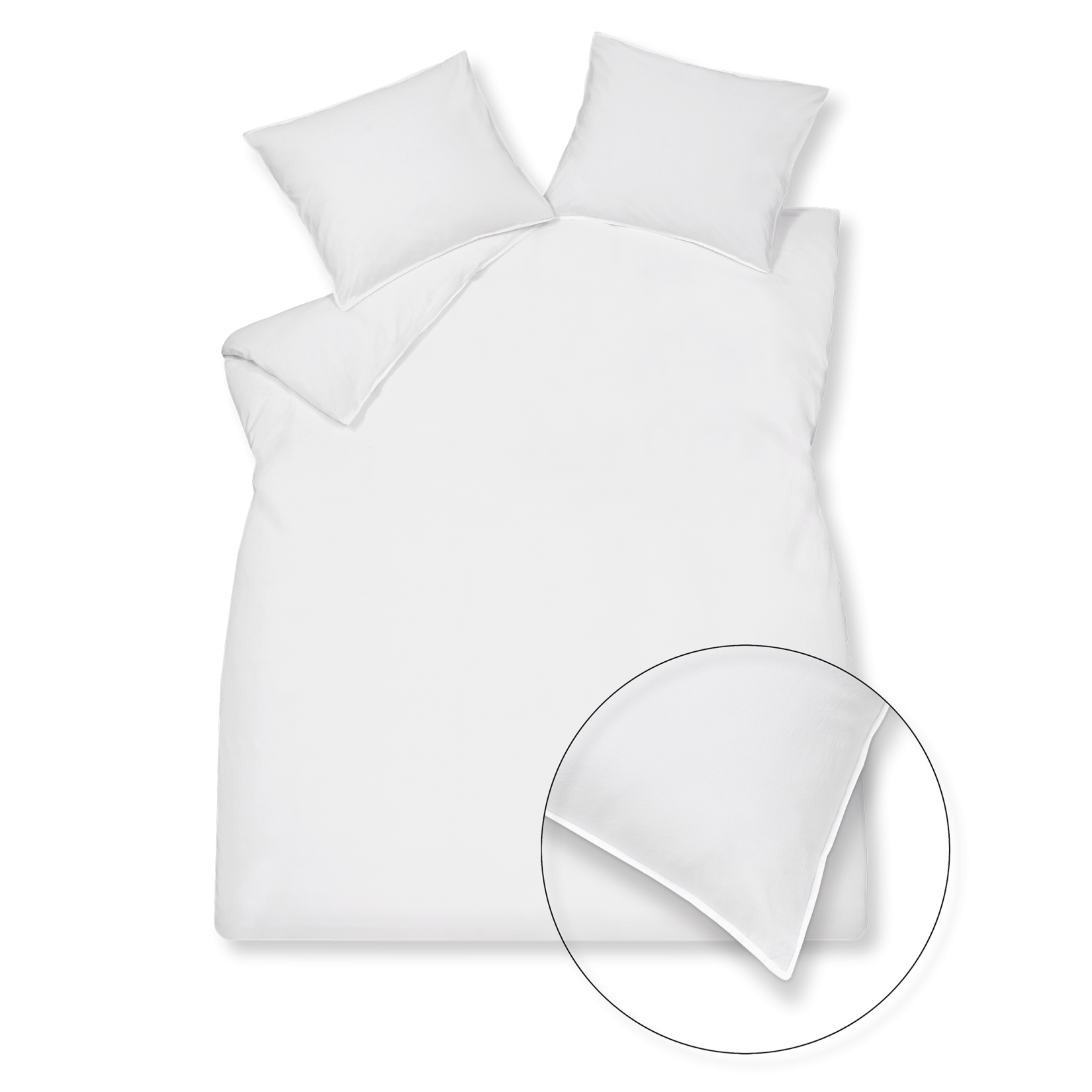 WASHED COTTON dekbedovertrek | white