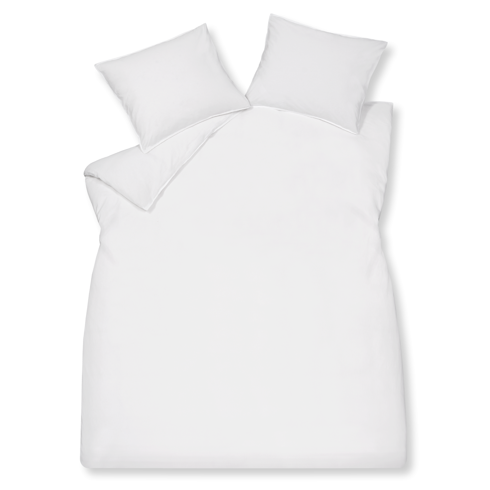 WASHED COTTON dekbedovertrek | white