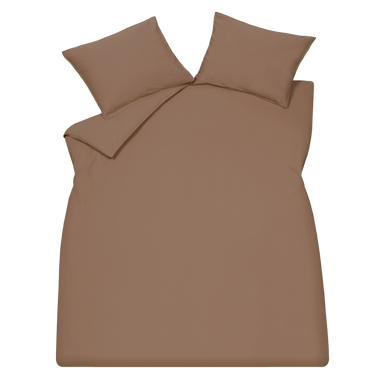 WASHED COTTON dekbedovertrek | brownie