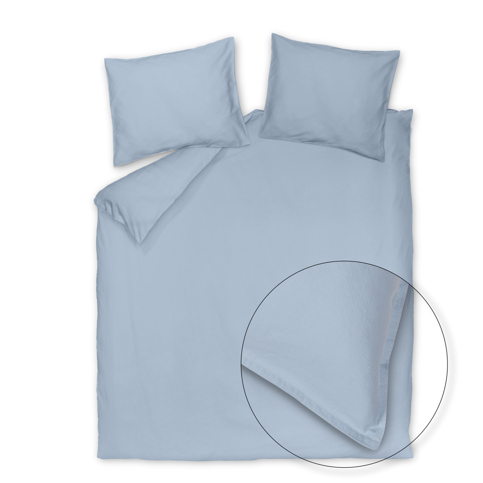 WASHED COTTON dekbedovertrekset | powder blue