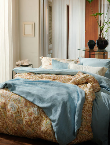 WASHED COTTON dekbedovertrekset | powder blue