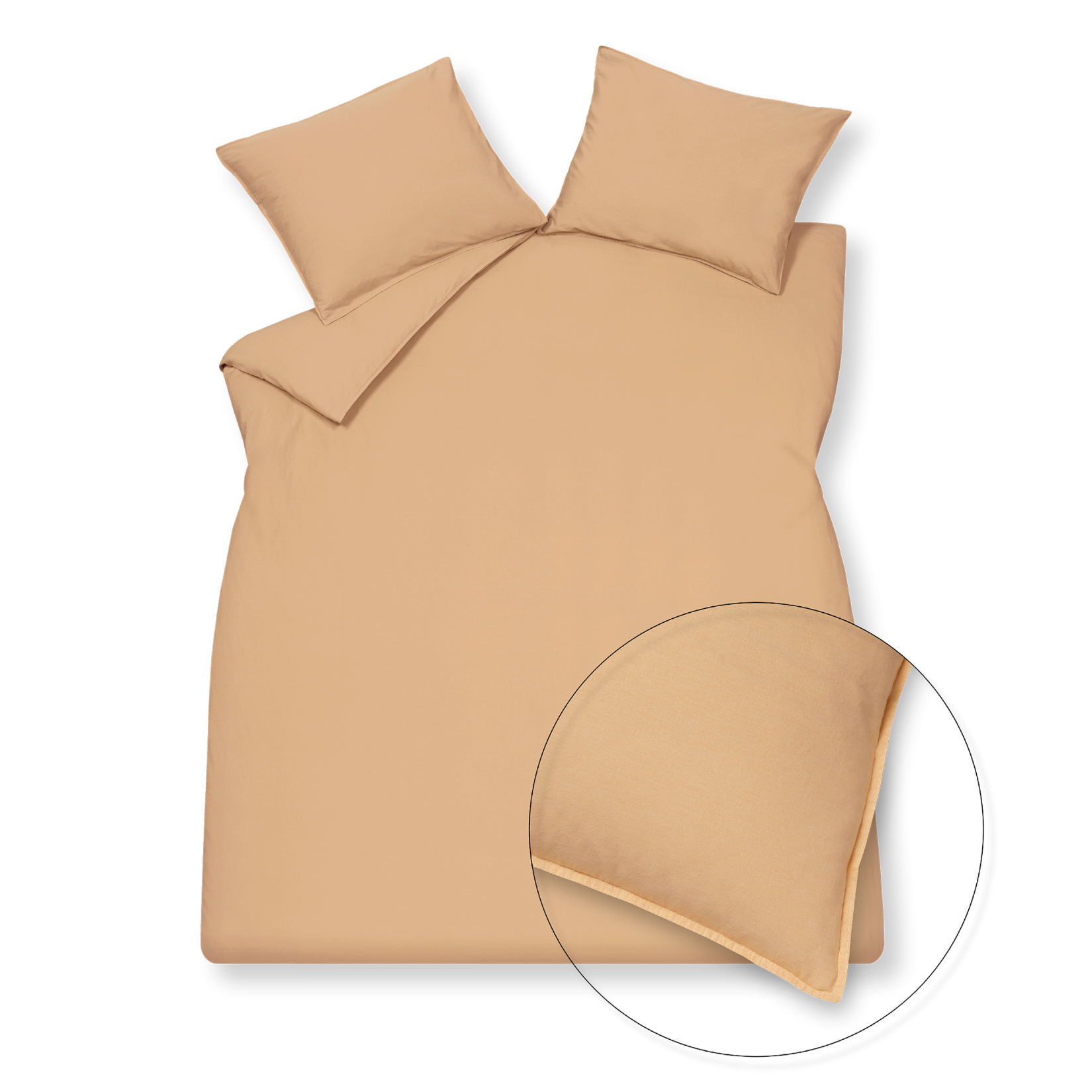 WASHED COTTON dekbedovertrek | apricot blush
