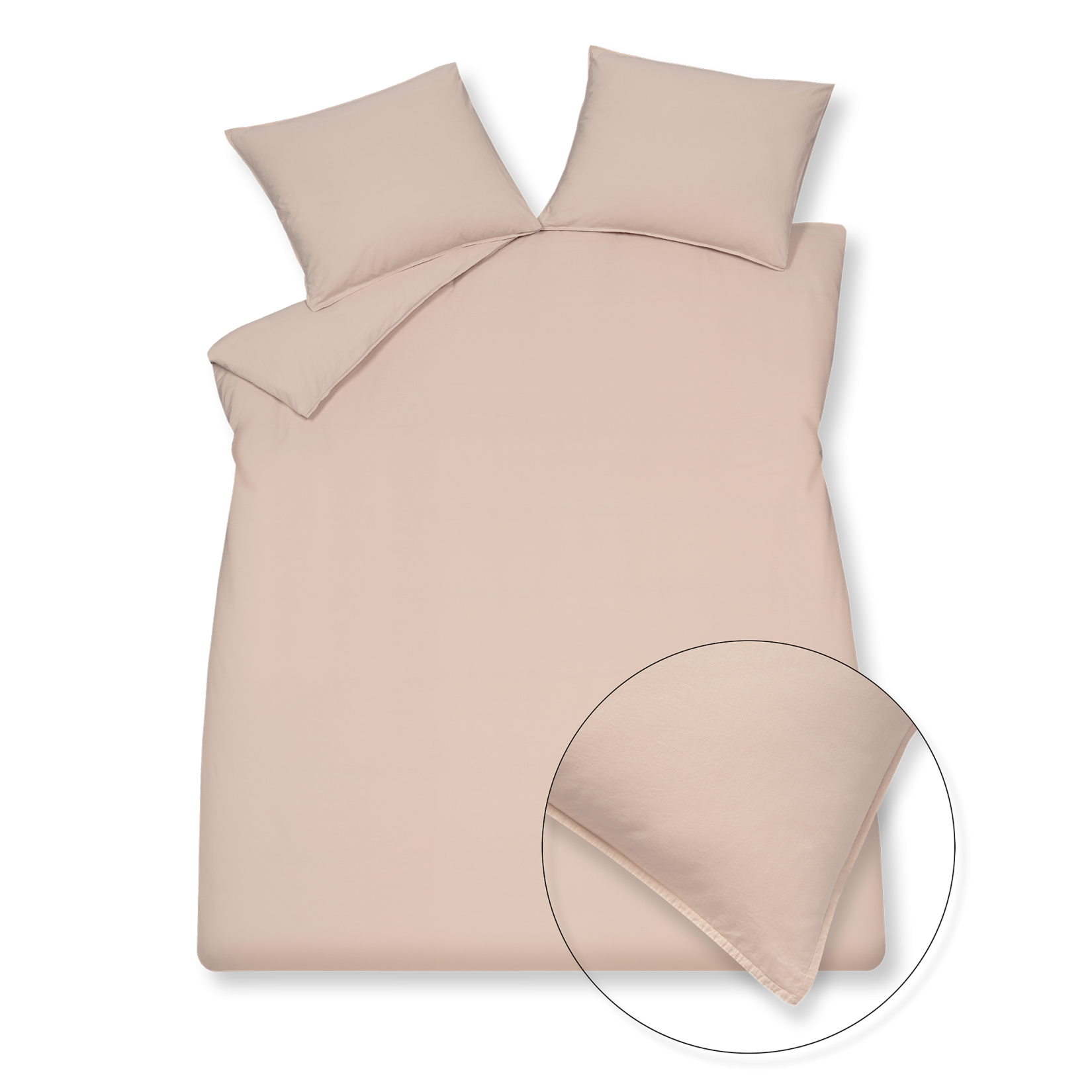 WASHED COTTON dekbedovertrek | pale pink