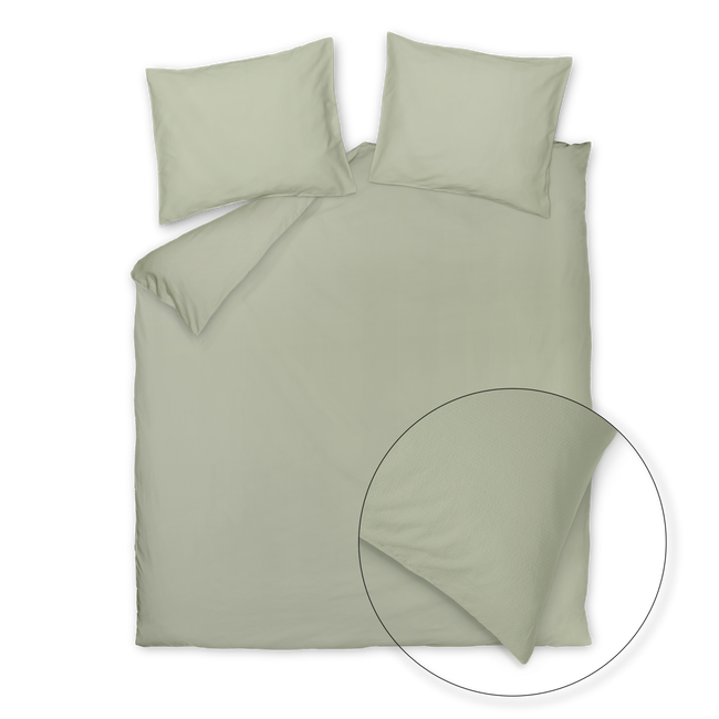 Cotton Breeze dekbedovertrekset | smoke green
