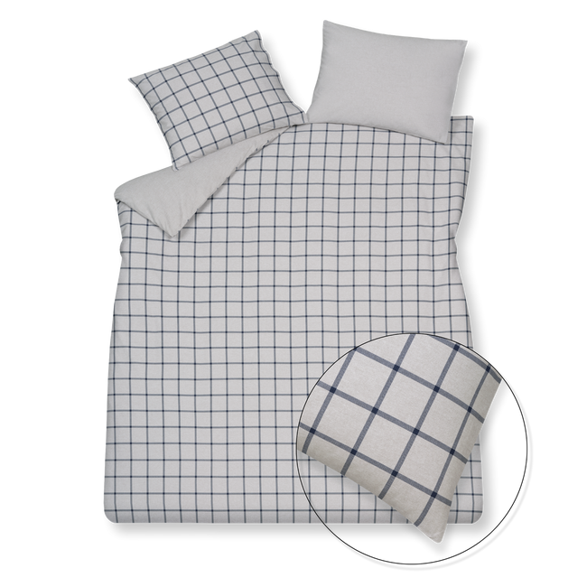 Flanel Dundee dekbedovertrekset | blue ink