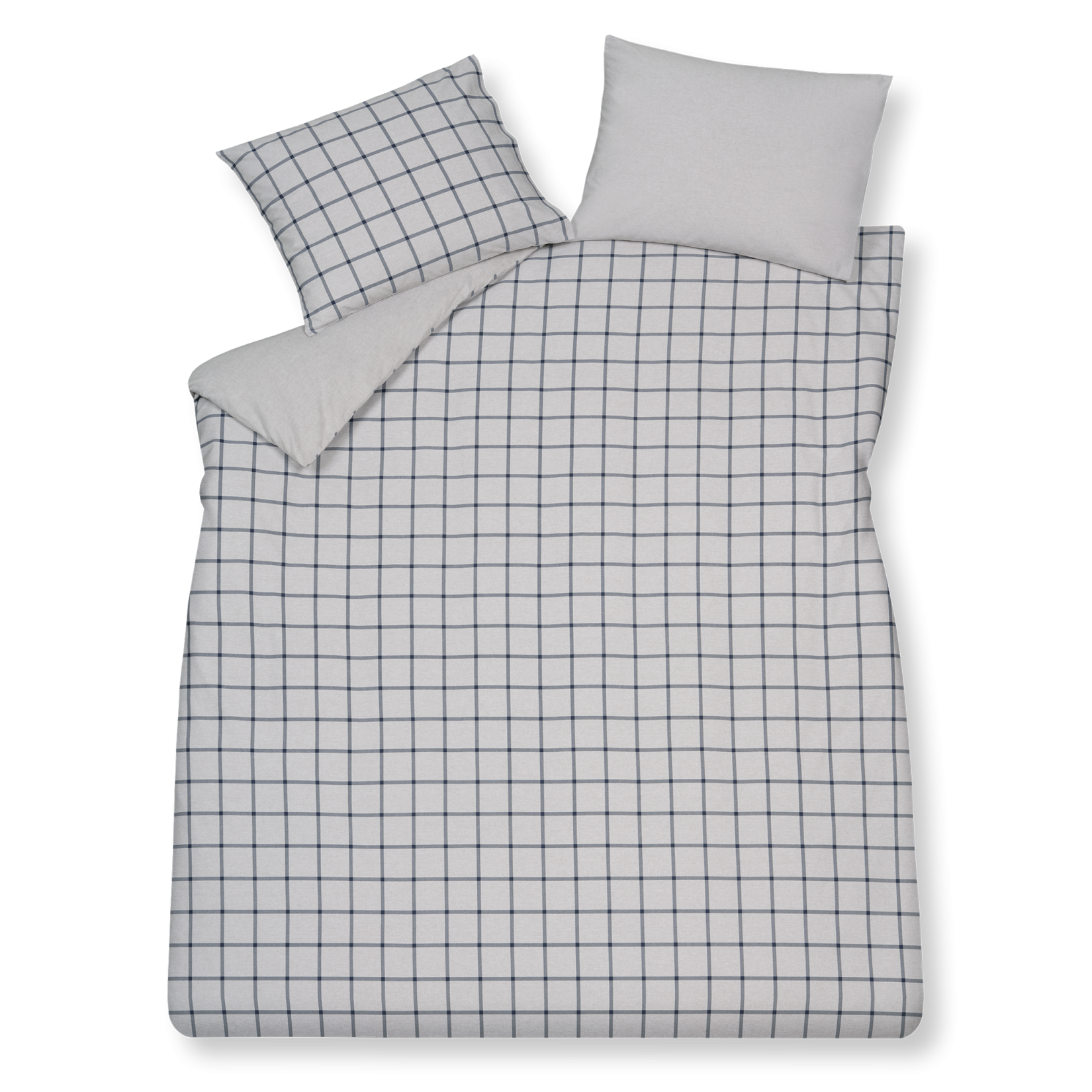 Flanel Dundee dekbedovertrekset | blue ink