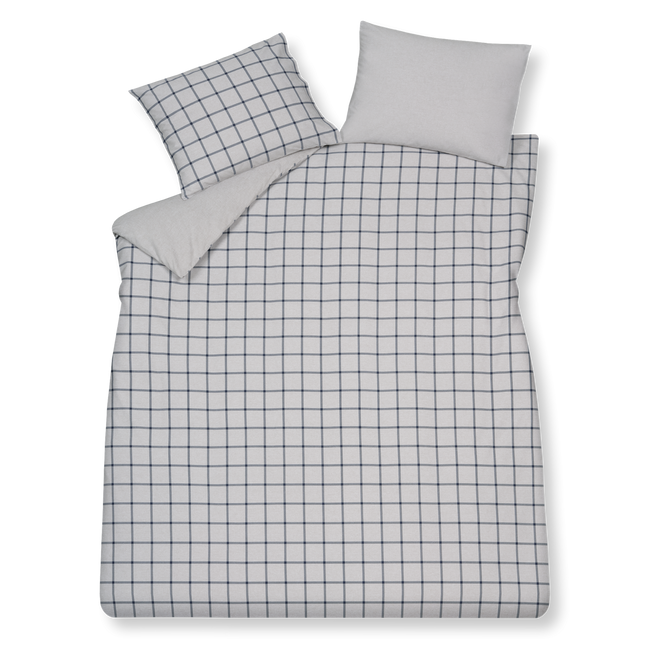 Flanel Dundee dekbedovertrekset | blue ink