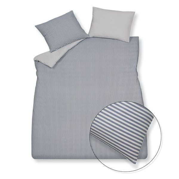 Flanel Glasgow dekbedovertrekset | blue ink – Vandyck