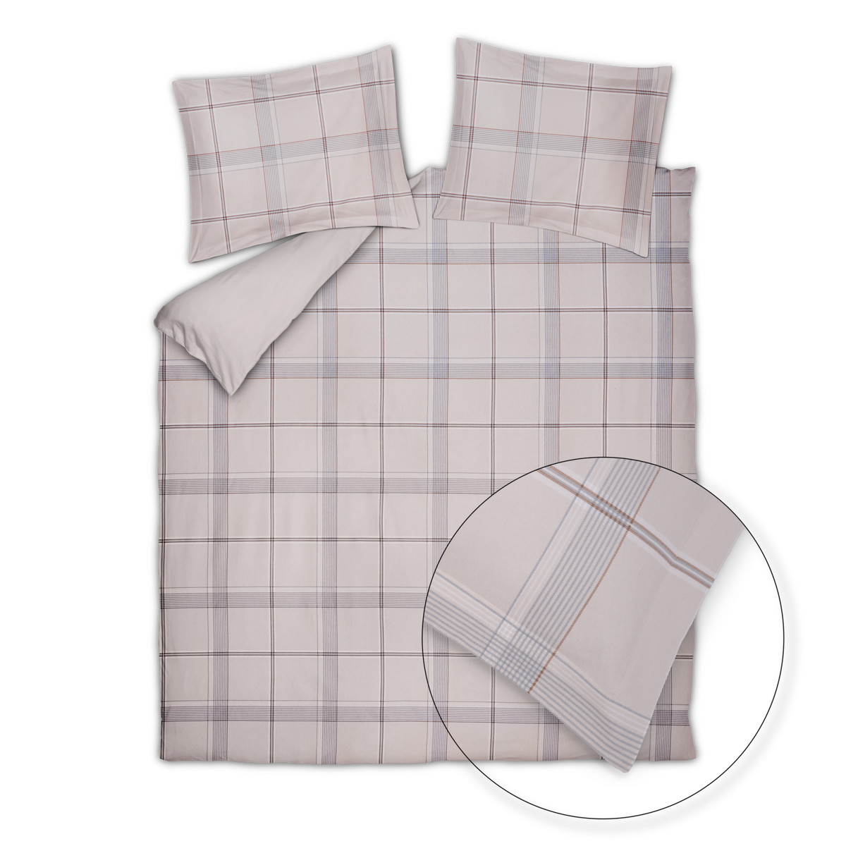 FLANEL HIGHLAND XL dekbedovertrekset | stone
