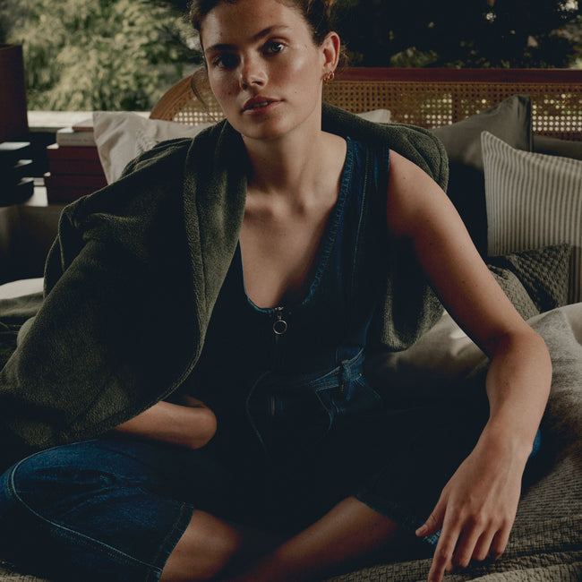 BEAUMONT badjas | sage green