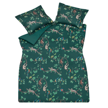 FOREST LOVE dekbedovertrek | dark green