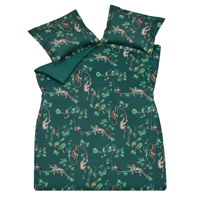 FOREST LOVE dekbedovertrek | dark green