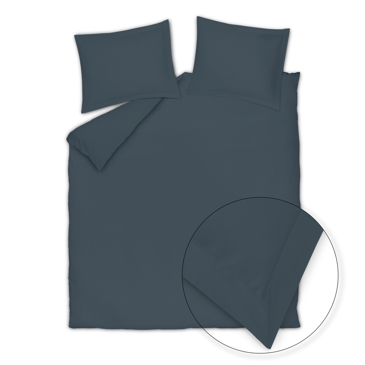 SATIN BLISS dekbedovertrekset | faded denim