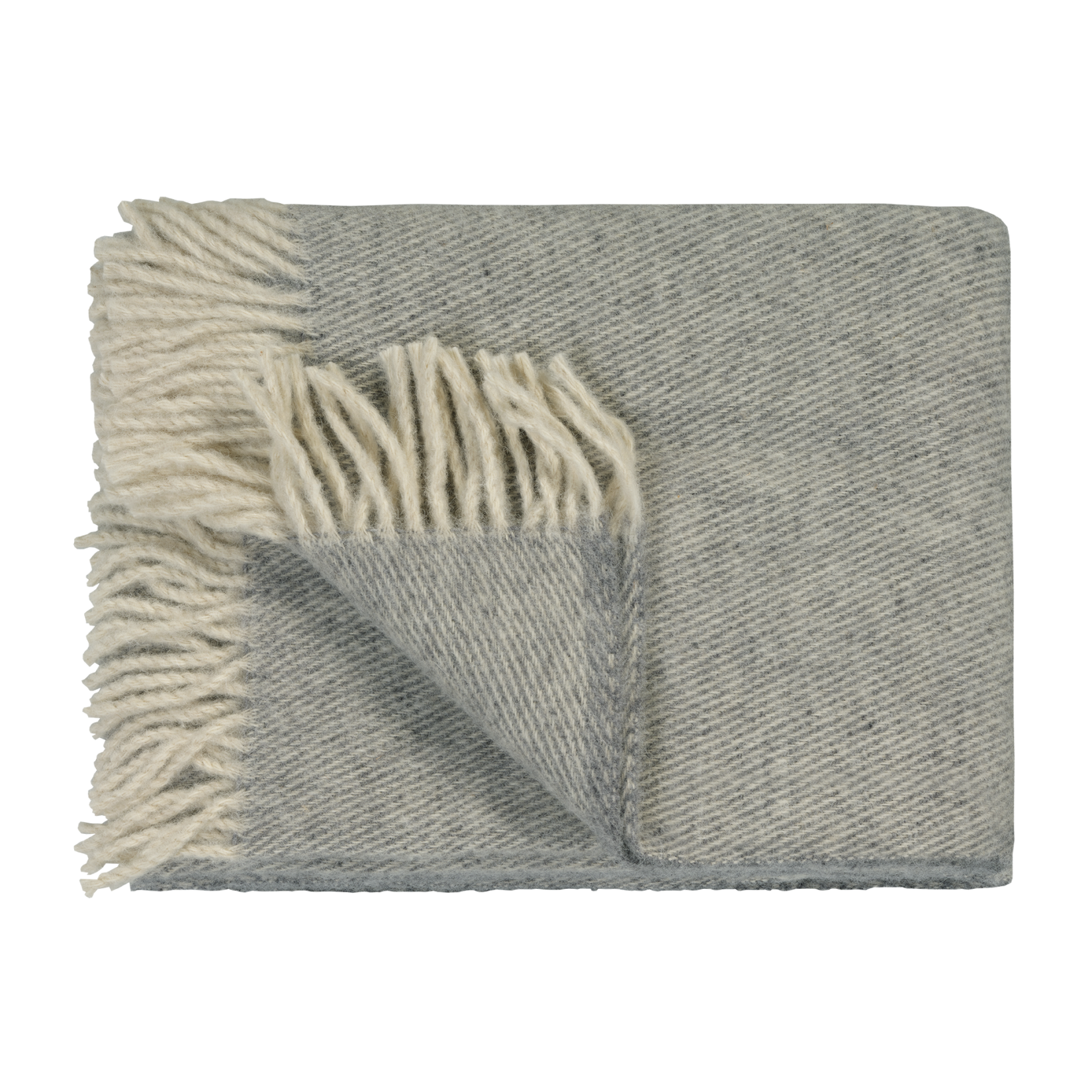 Home 99 grey sprei is grijs gemeleerd en heeft door de weving verticale lijnen. De randen zijn afgewerkt met witte zachte franjes. Het Home 99 grey sprei van Vandyck is gemaakt van 100% wol waardoor het extra warm en zacht aanvoelt.