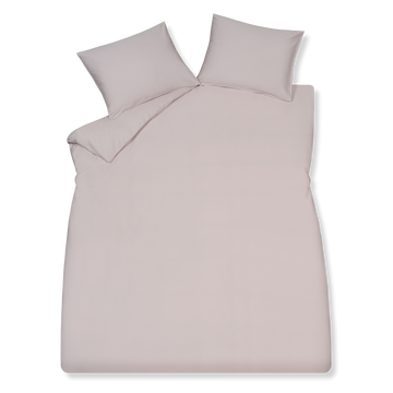HOME VENICE XL dekbedovertrekset | taupe Home Venice dekbedovertrek heeft een grijze met een roze ondertoon uni kleur. De achterkant van het dekbedovertrek heeft dezelfde kleur als de voorkant van het dekbedovertrek. De kussens hebben ook dezelfde donker uni kleur.