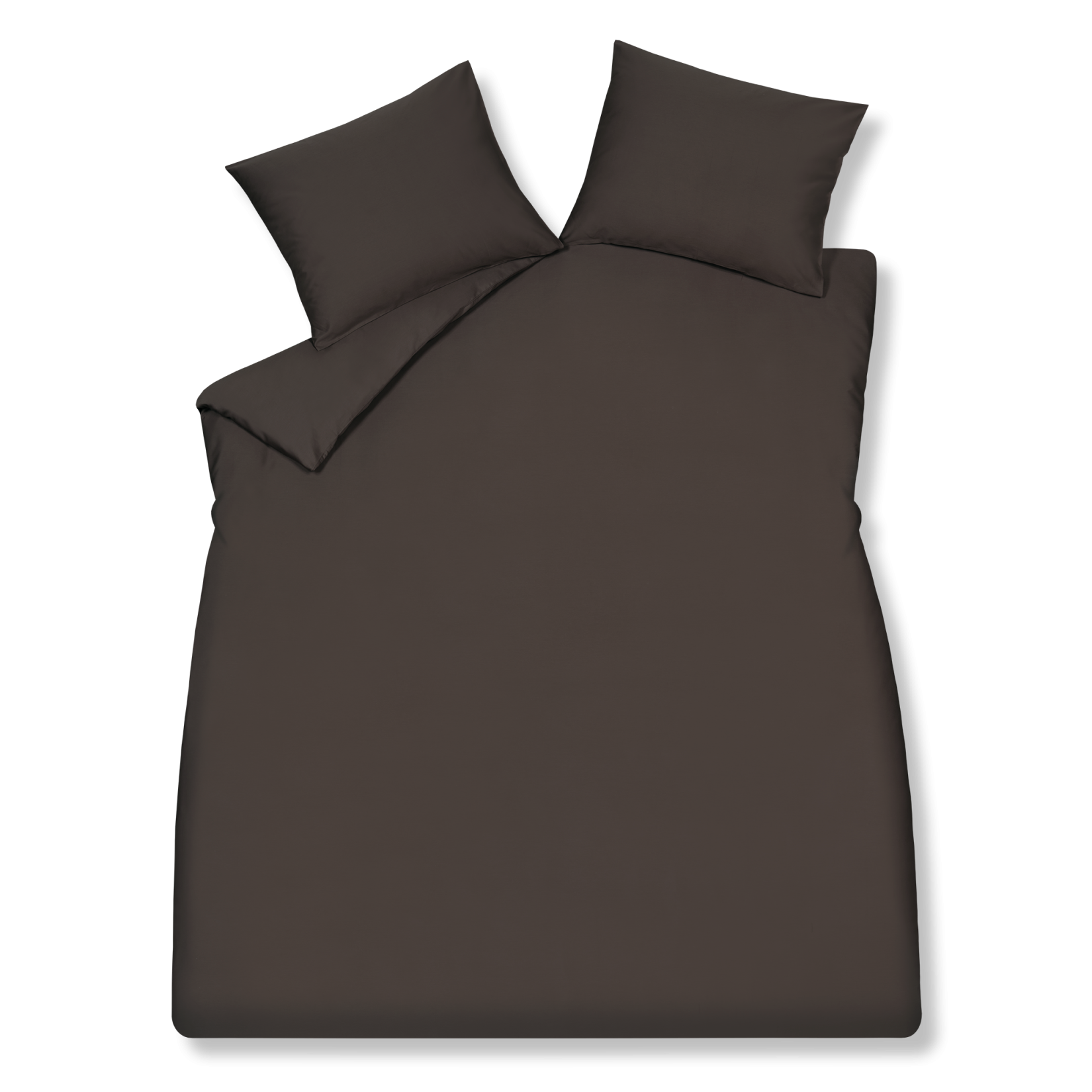 Home Venice dekbedovertrek heeft een donker bruine uni kleur. De achterkant van het dekbedovertrek heeft dezelfde kleur als de voorkant van het dekbedovertrek. 