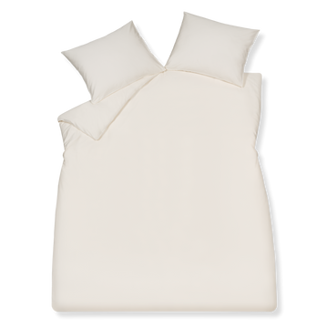 HOME VENICE XL dekbedovertrekset | offwhite Home Venice dekbedovertrek heeft een off white uni kleur. De achterkant van het dekbedovertrek heeft dezelfde kleur als de voorkant van het dekbedovertrek. De kussens hebben ook dezelfde off white uni kleur.