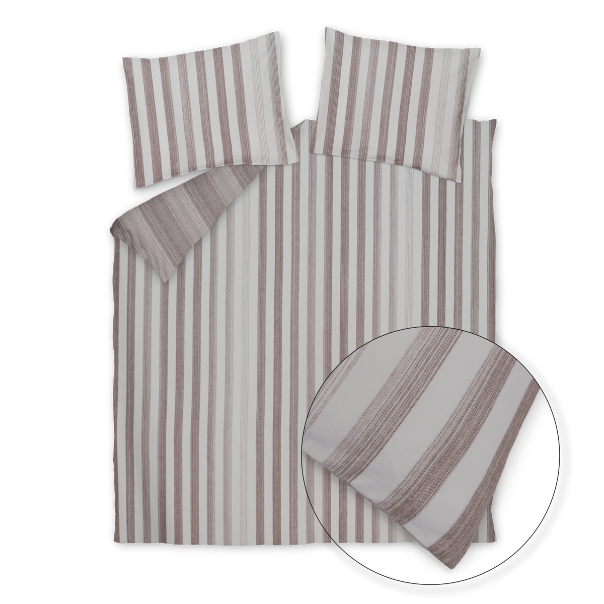 HOME BRENTA dekbedovertrekset | dark truffle